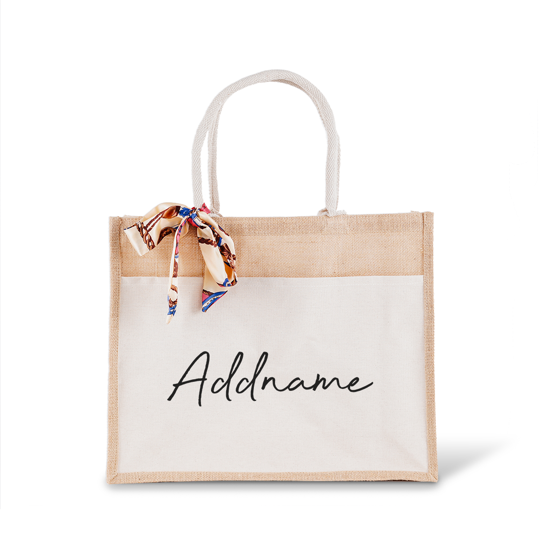 Jute Bag with Front Pocket