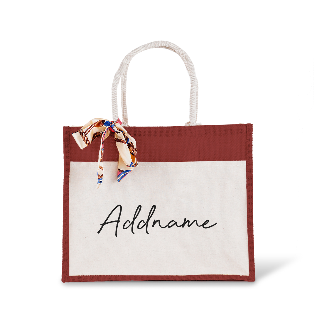 Jute Bag with Front Pocket