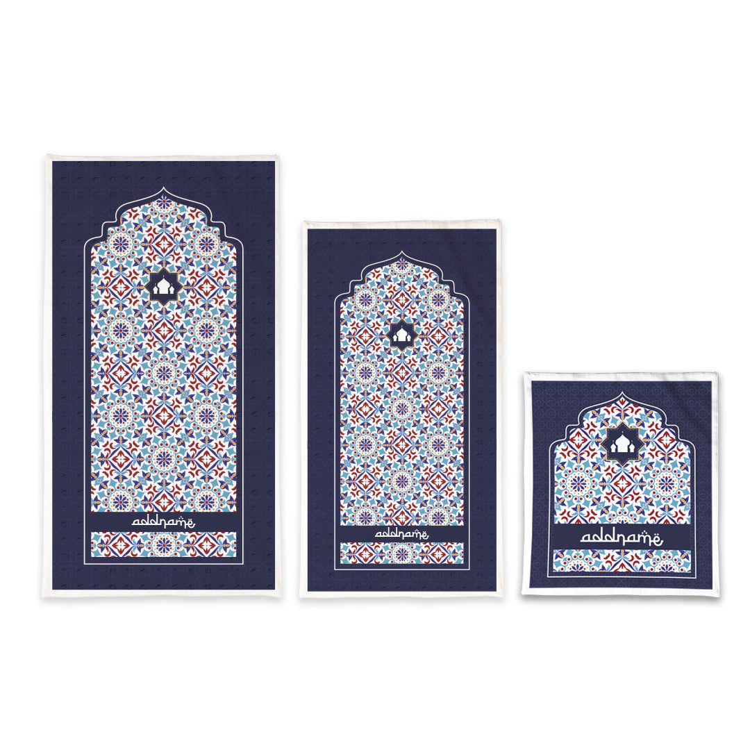 Arabesque Agean Blue Sejadah Prayer Mat