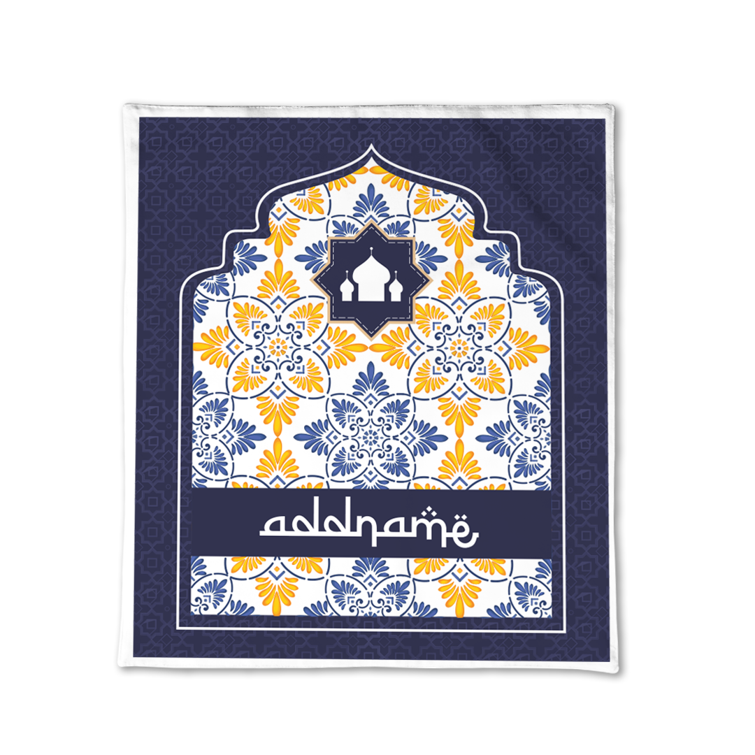 Arabesque Butter Blue Sejadah Prayer Mat