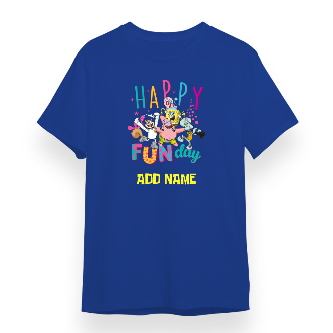 SpongeBob - Happy Fun Day Personalized Adult T-Shirt