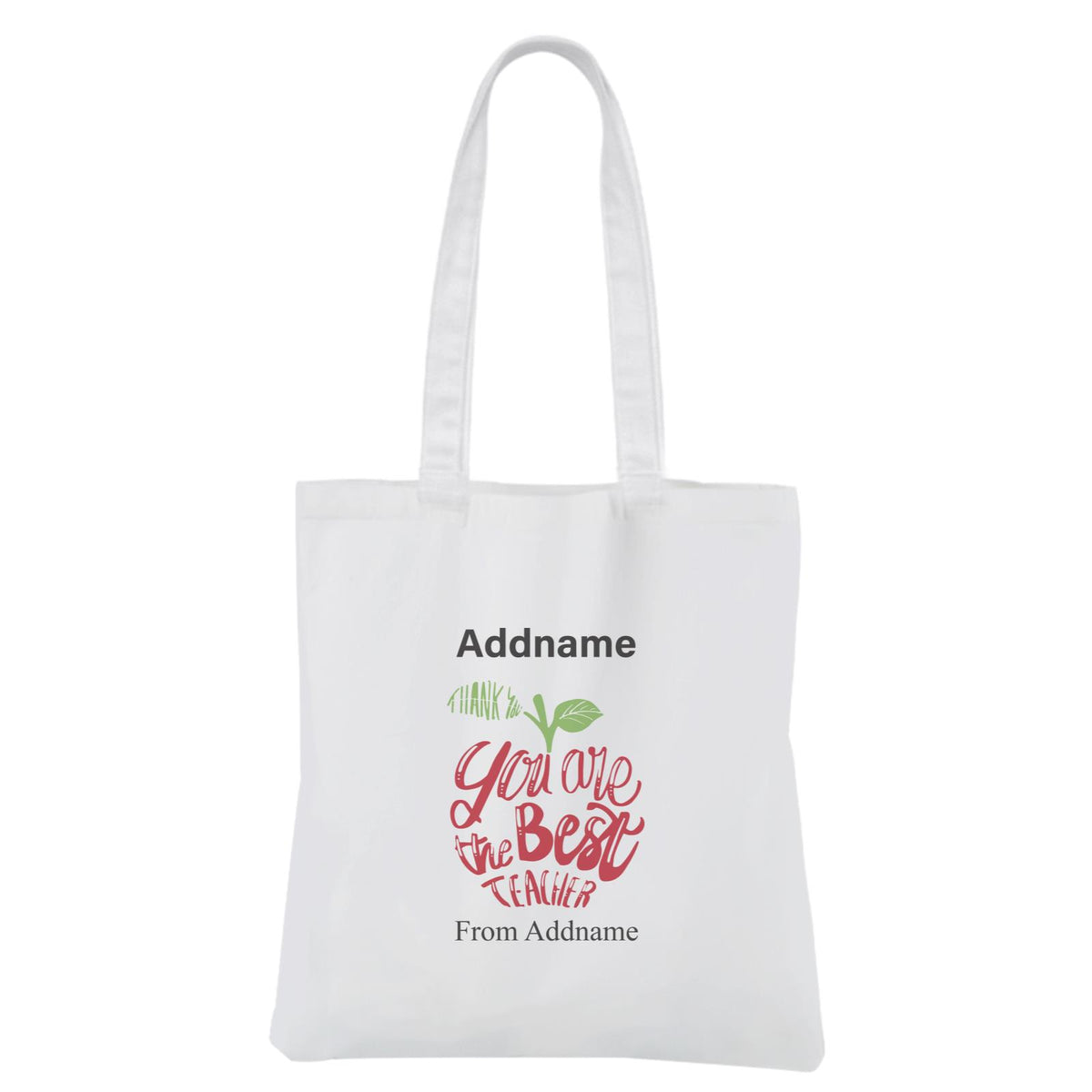 TQ You Are The Best Teacher White Canvas Bag