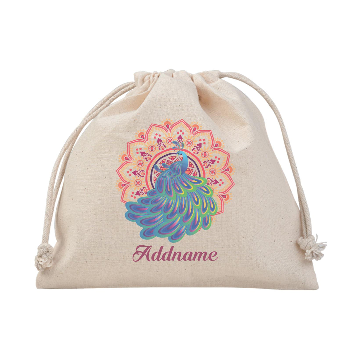 Deepavali Series Virtue Peacock with Red Mandala Satchel