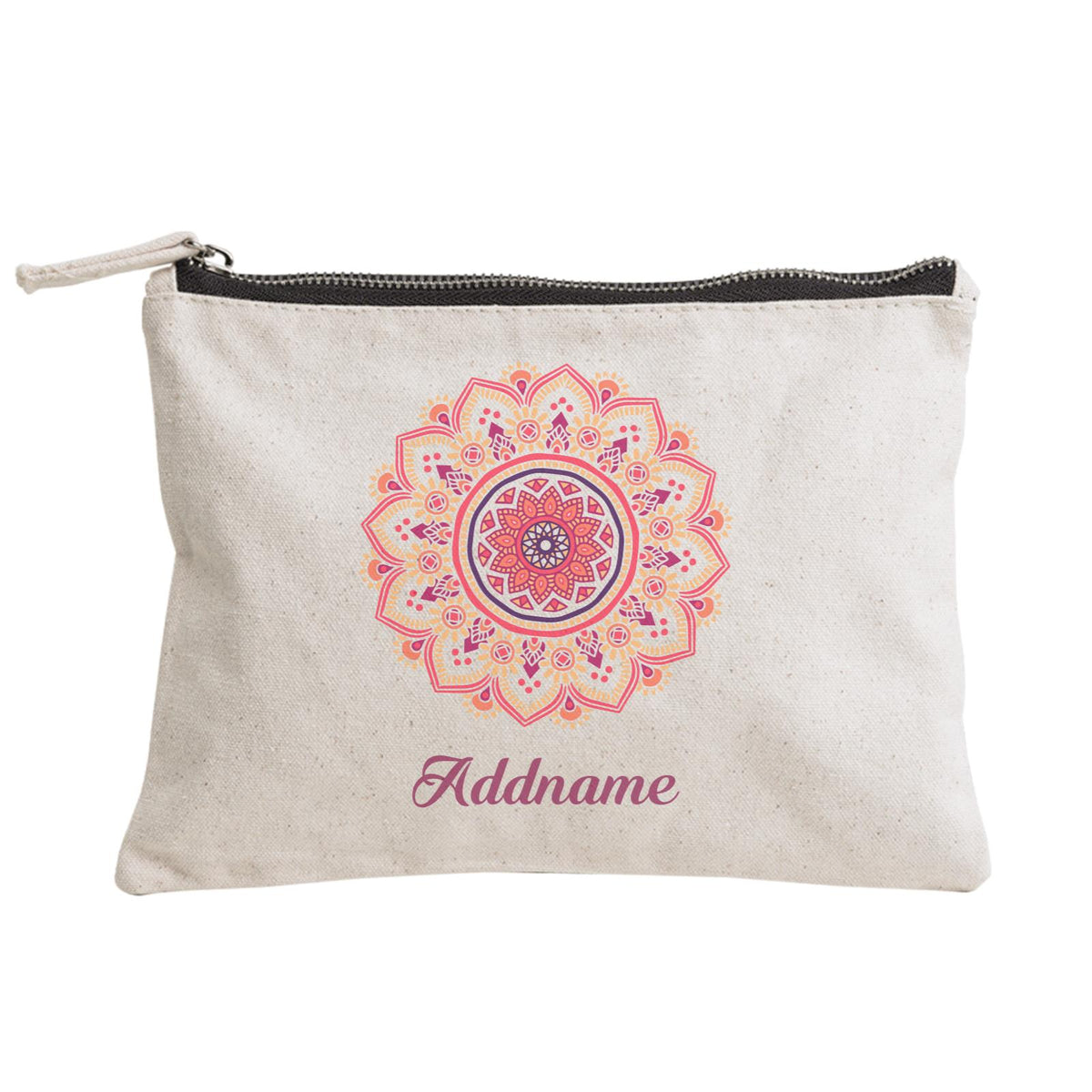 Deepavali Series Red Mandala Zipper Pouch