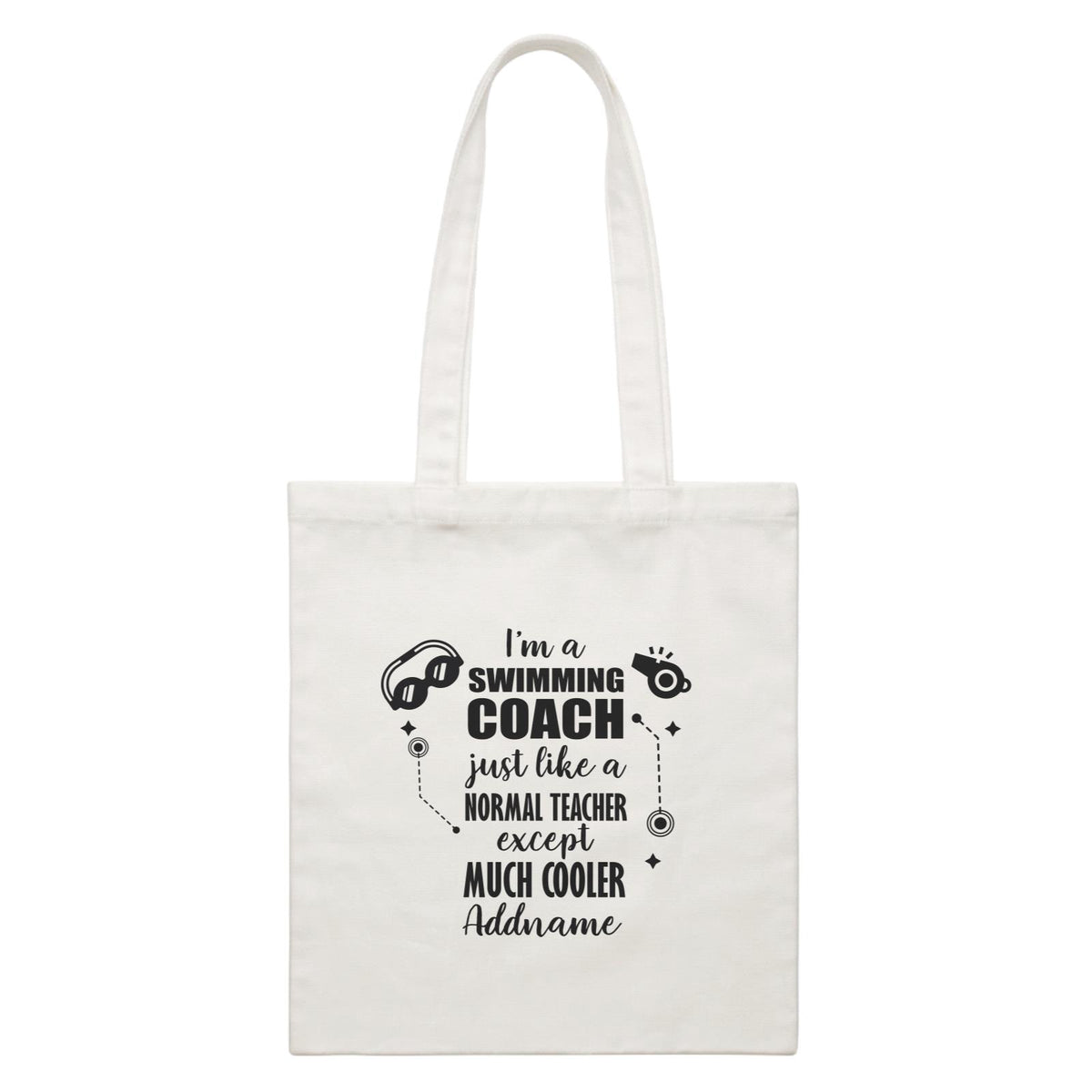Subject Teachers I'm A Swimming Coach Addname Canvas Bag