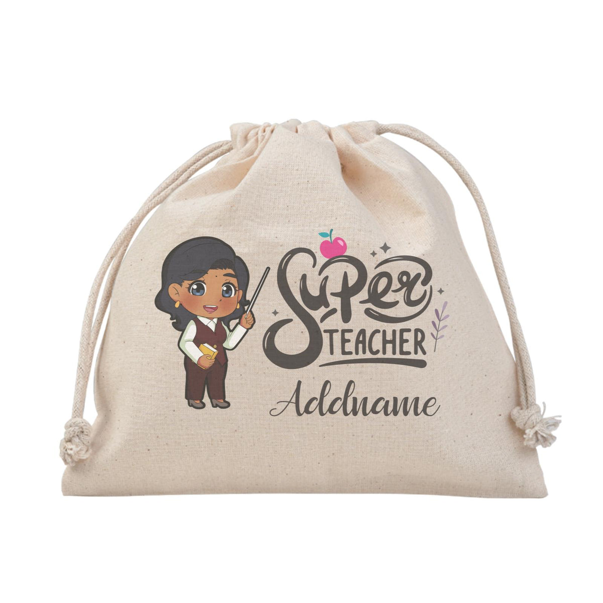 Chibi Super Teacher Indian Female Teacher Satchel