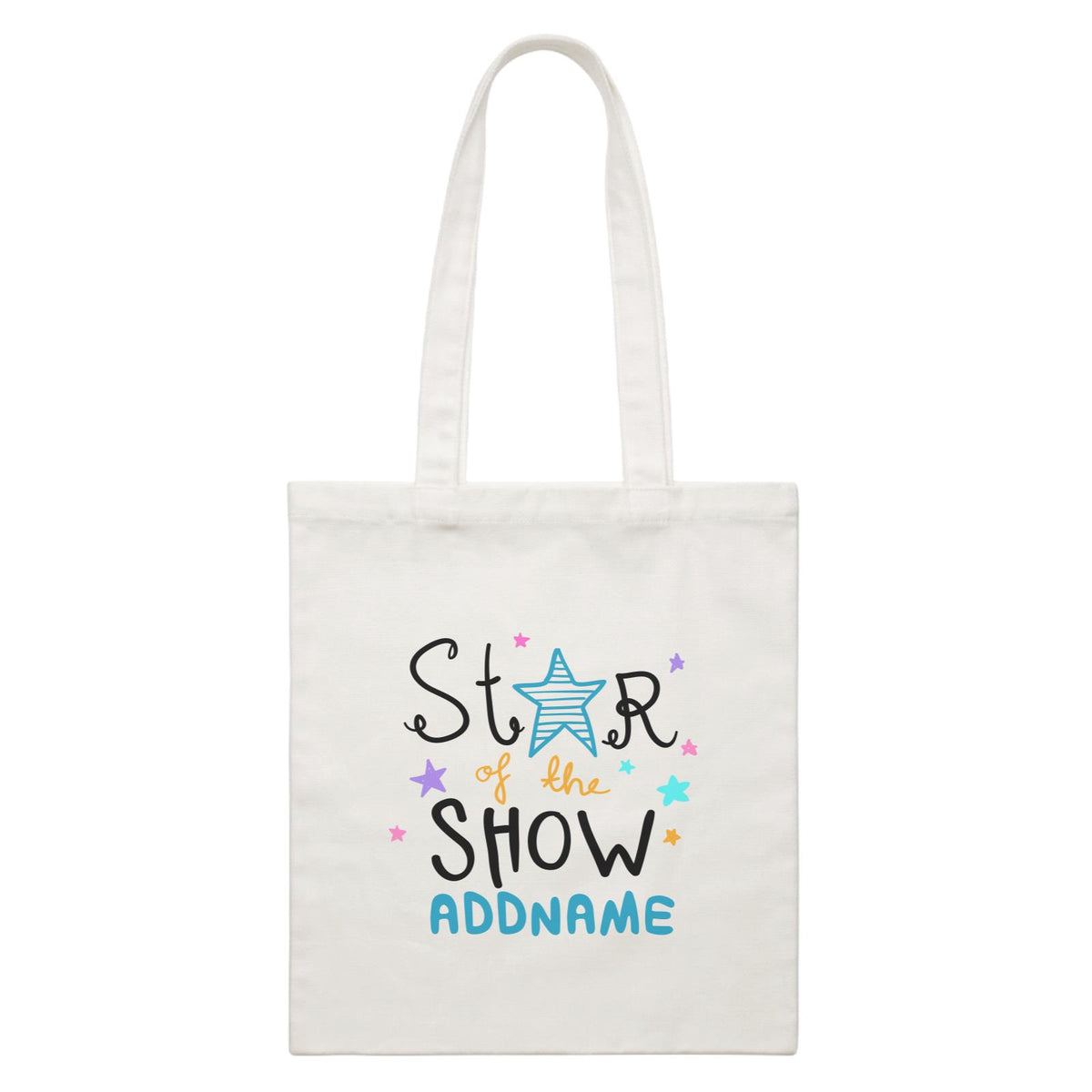 Children's Day Gift Series Star Of The Show Blue Addname Canvas Bag