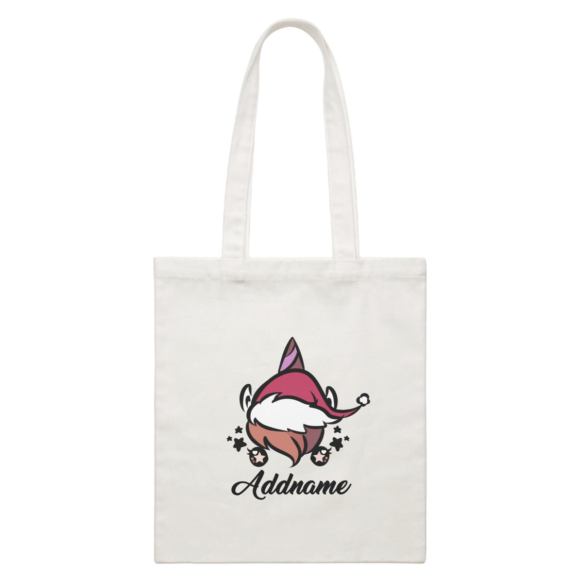 Xmas Pretty Unicorn White Canvas Bag