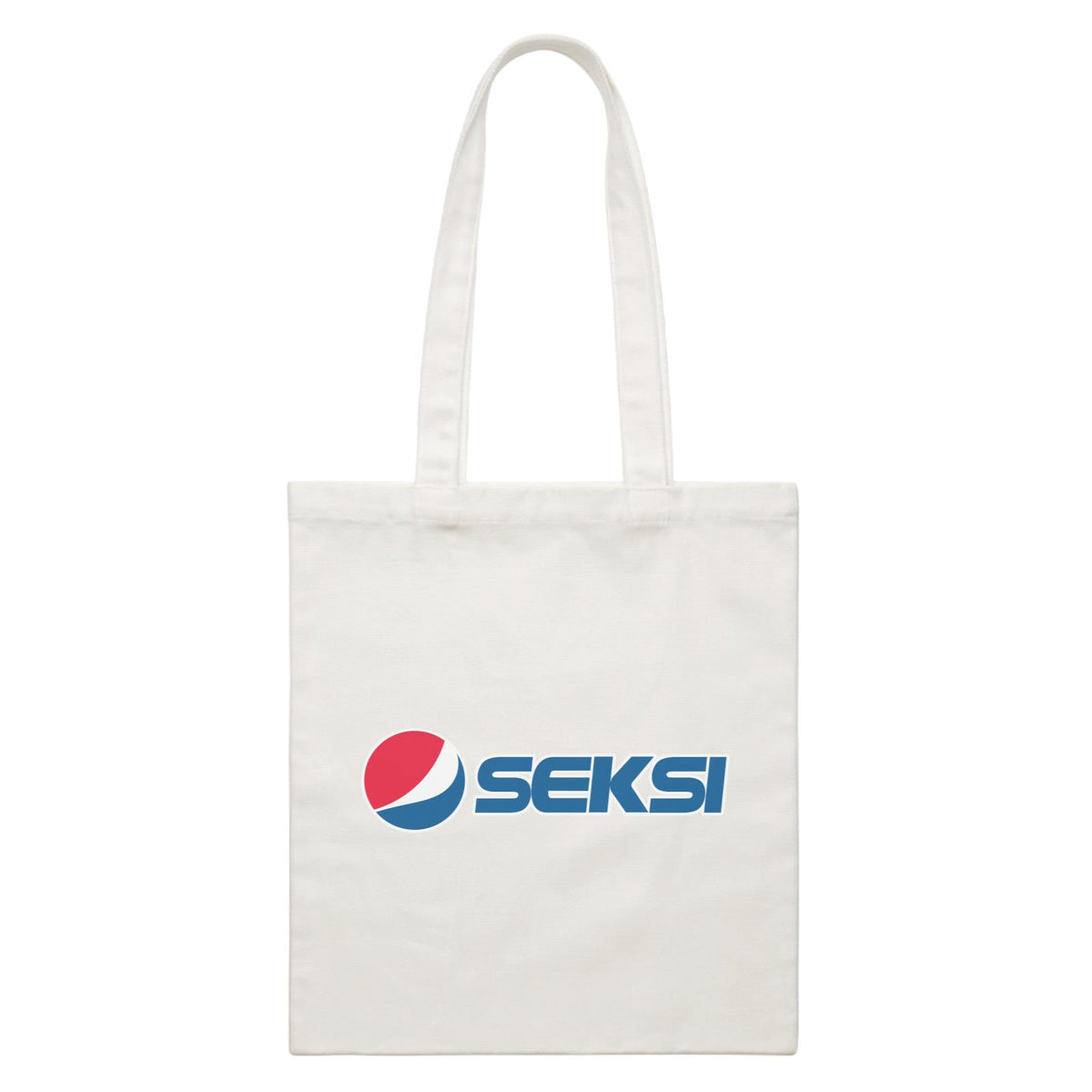 Slang Statement Seksi Accessories White Canvas Bag