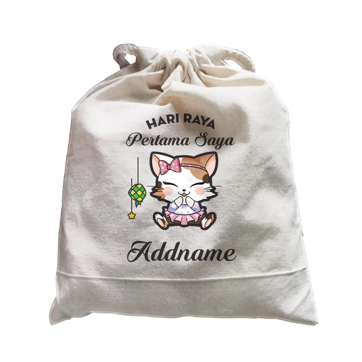 Raya Cute Animals Baby Girl Cat Hari Raya Pertama Saya Satchel