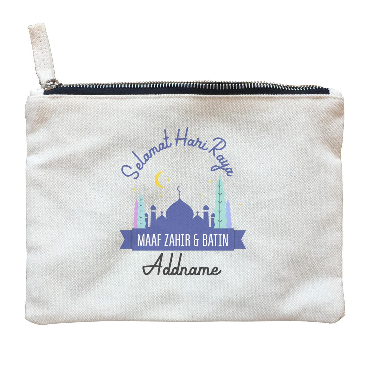 Selamat Hari Raya Maaf Zahir Dan Batin Raya Logo Zipper Pouch