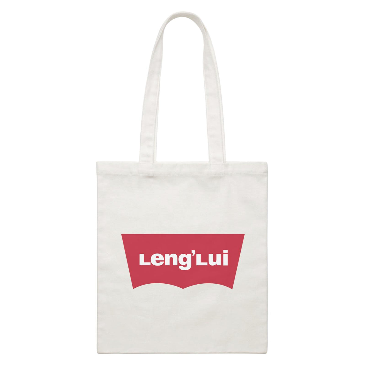 Slang Statement Lenglui Accessories White Canvas Bag