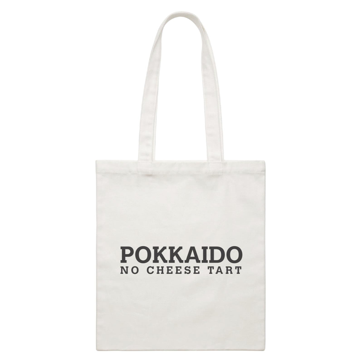 Slang Statement Pokkaido No Cheese Tart Accessories White Canvas Bag