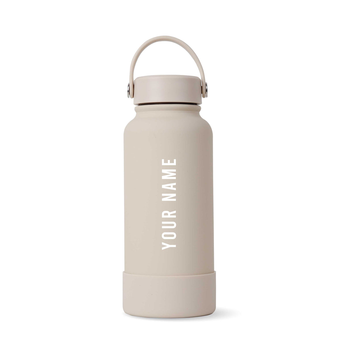 Beige Omi Thermos Bottle - Vertical Font