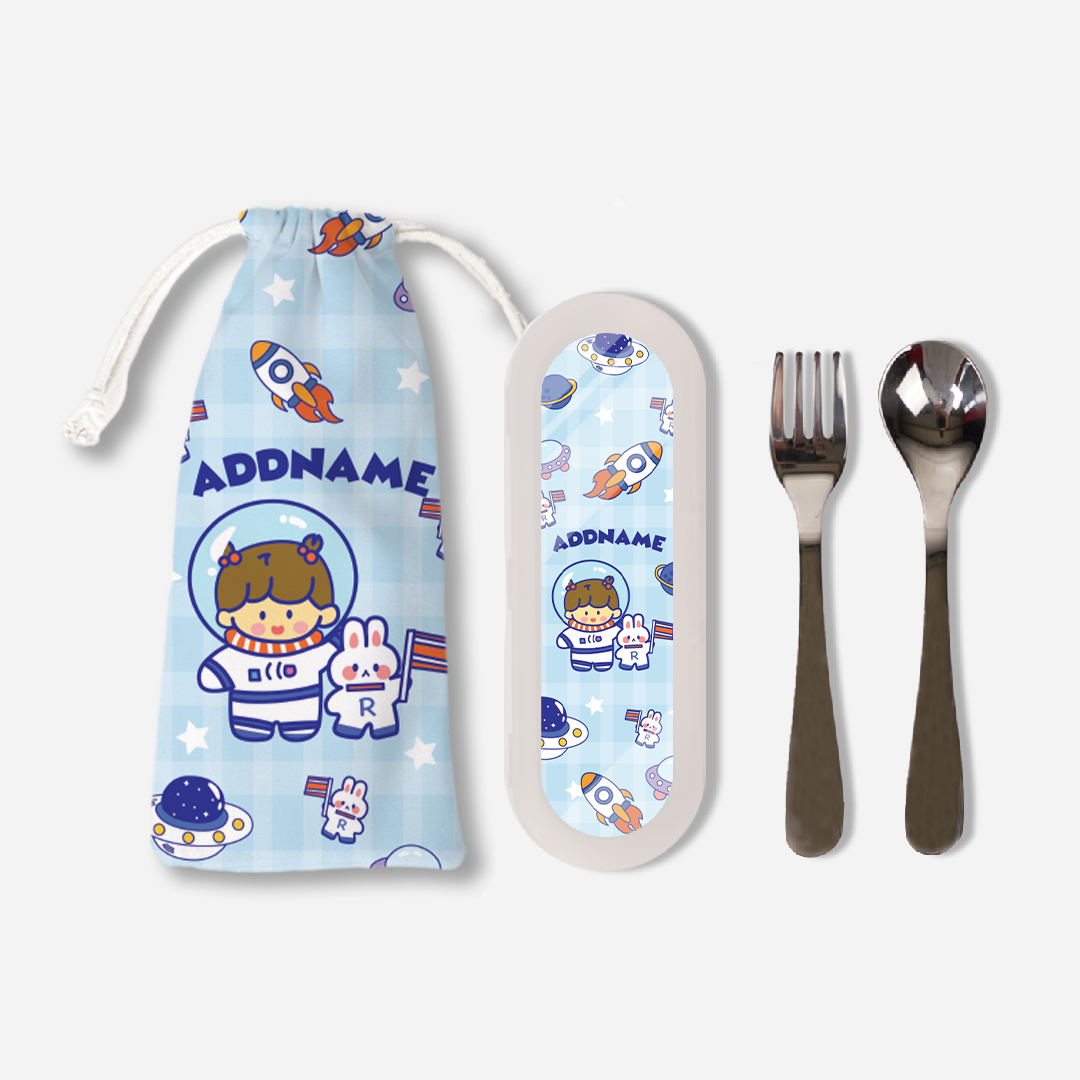 Cute Doodle Series Kids Foodie Set - Blue Space Dream