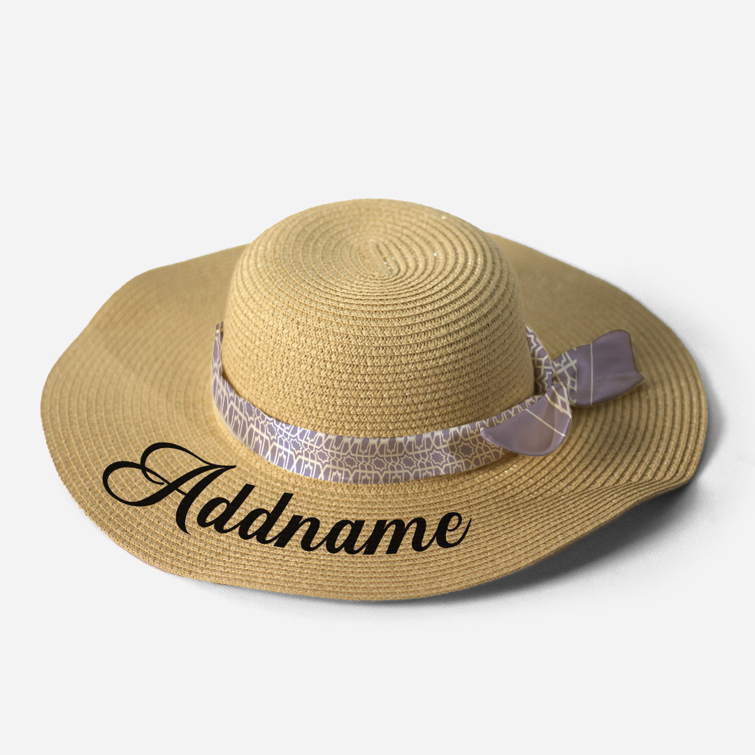 Kids/Adult Straw Hat - Annas Series Pastel Purple Twilly