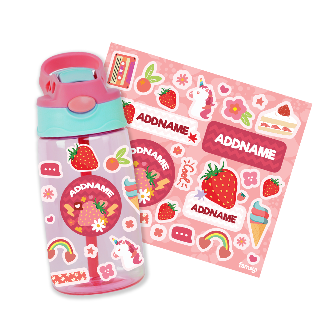 Yummy Strawberry Pink Kiddies Bottle