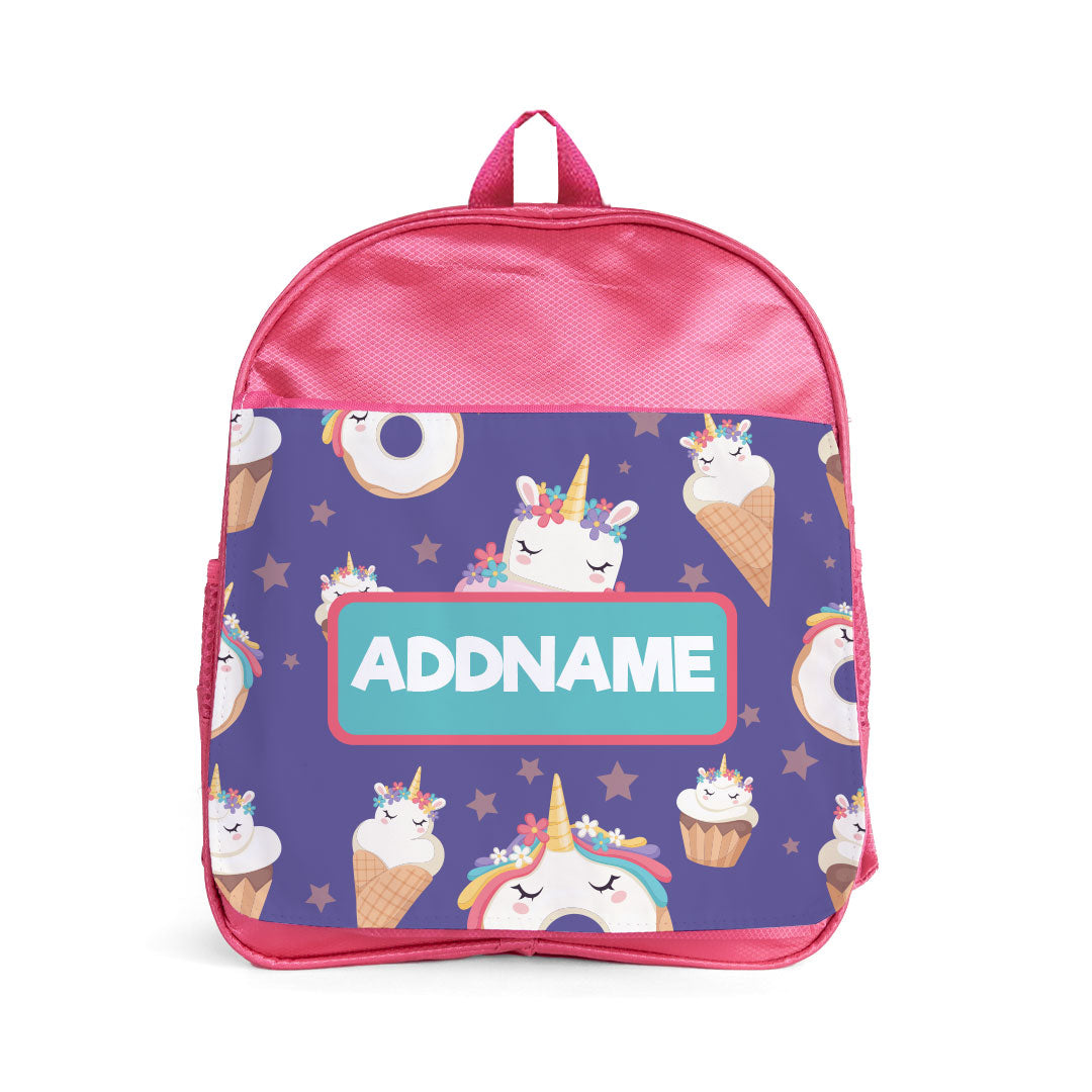 Unicorn with Donut Pink Kiddies Bag