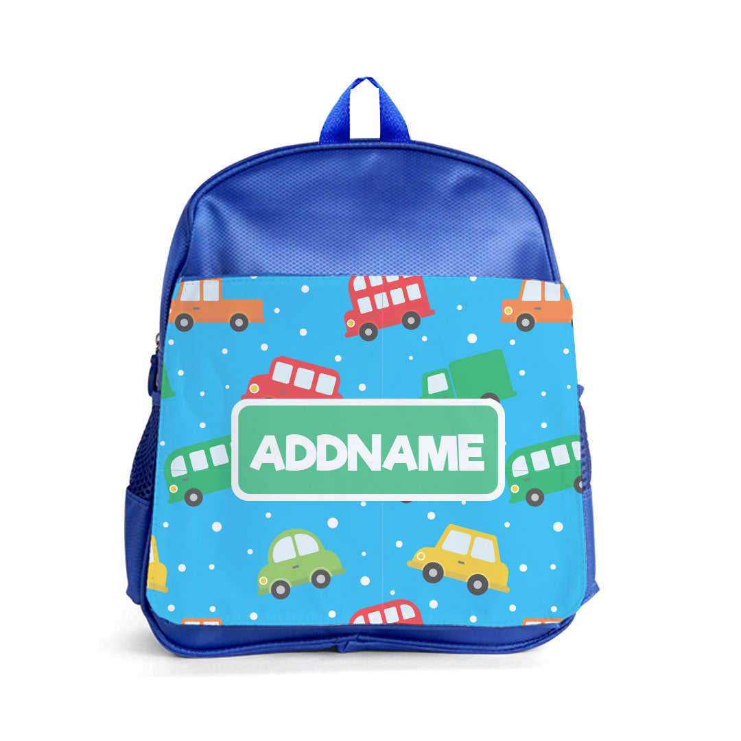 Cute Cars Blue Kiddies Bag
