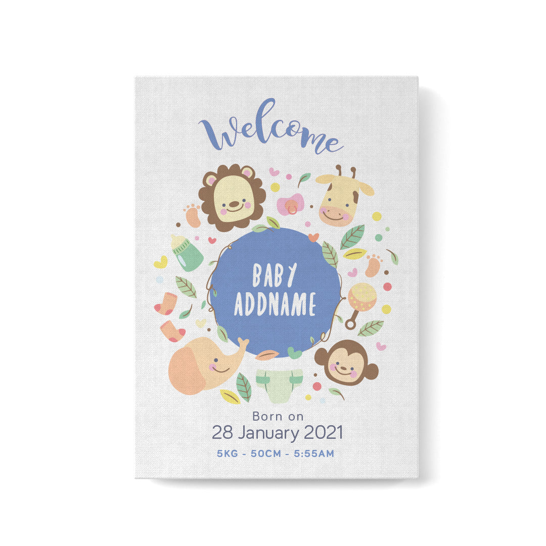 Safari Animal Boy Baby Frame