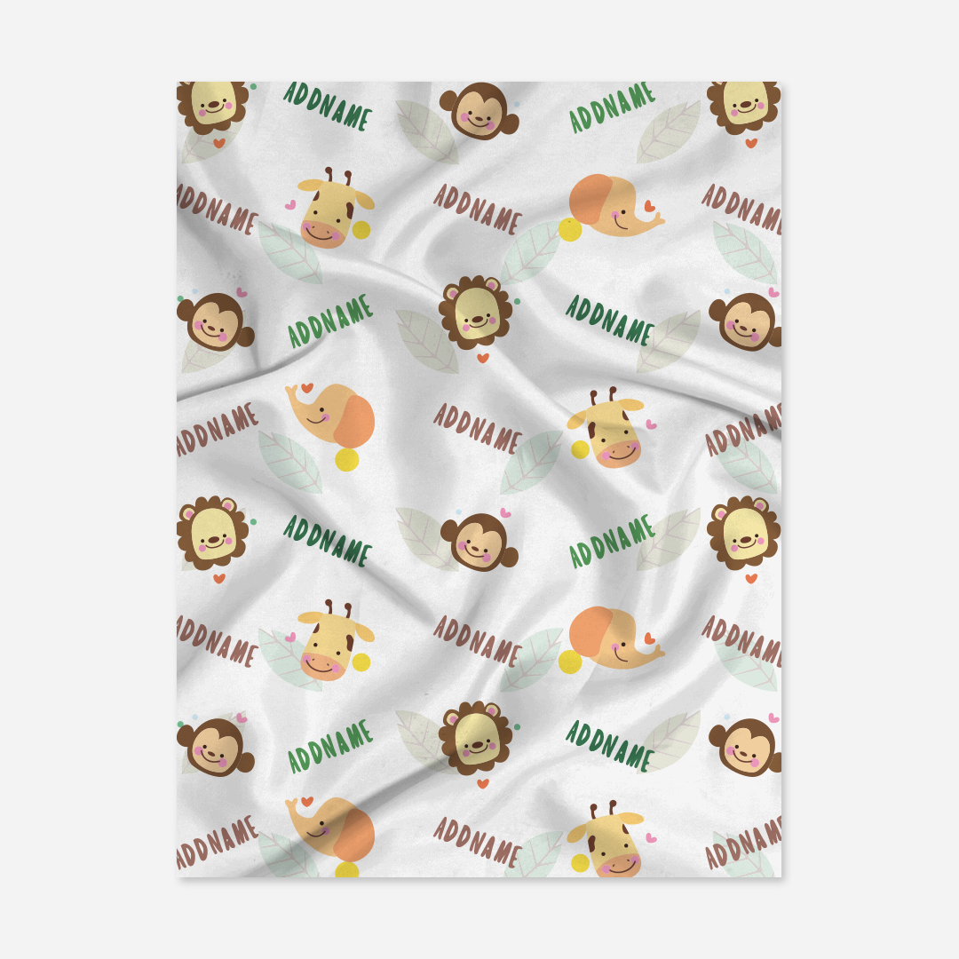 Safari Animal Boy Baby Blanket