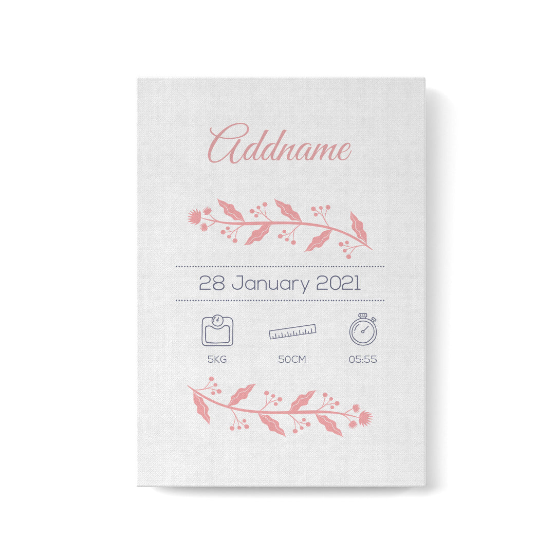 Wreath Girl Baby Frame