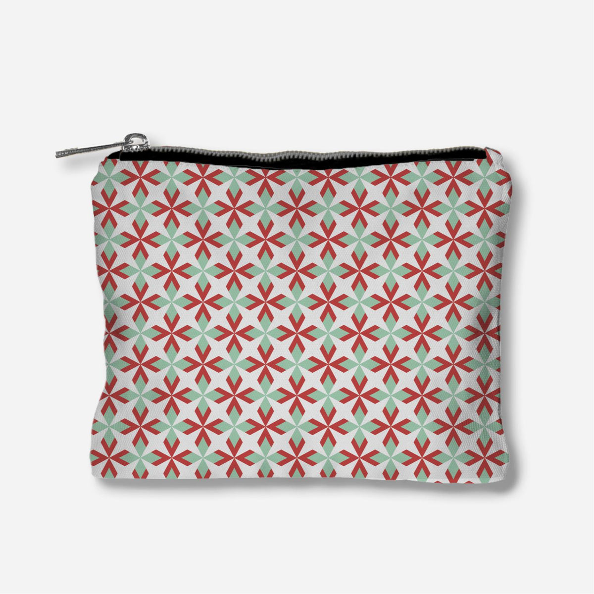 Ixora Series Full Print Zipper Pouch - Red