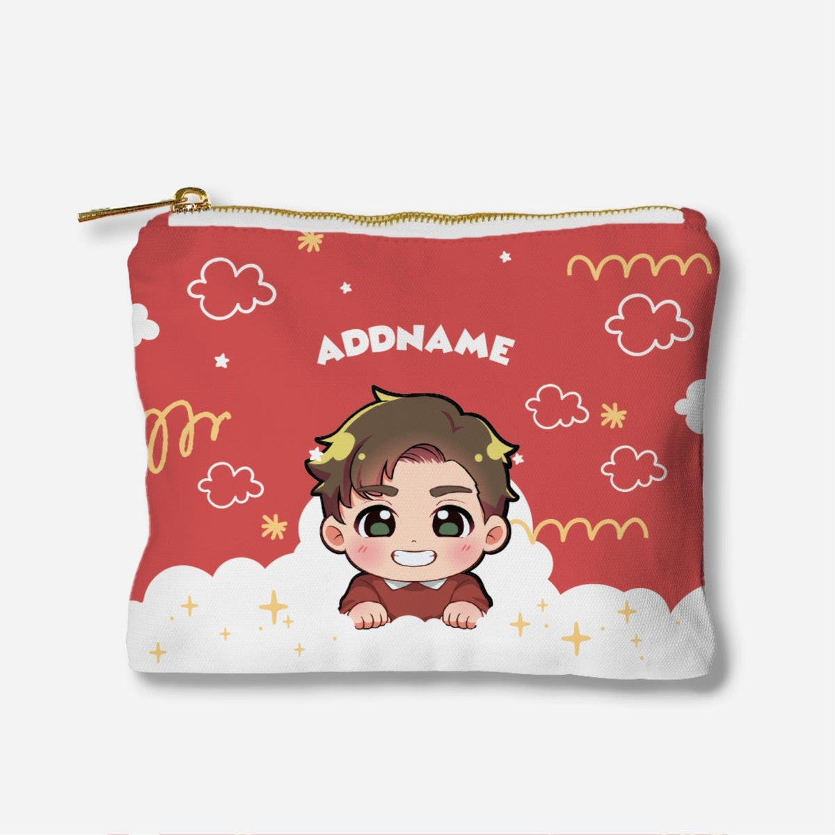 Chibi Me Series Full Print Zipper Pouch - Chinese Male