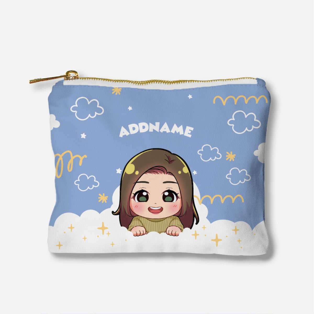 Chibi Me Series Full Print Zipper Pouch - Chinese Female