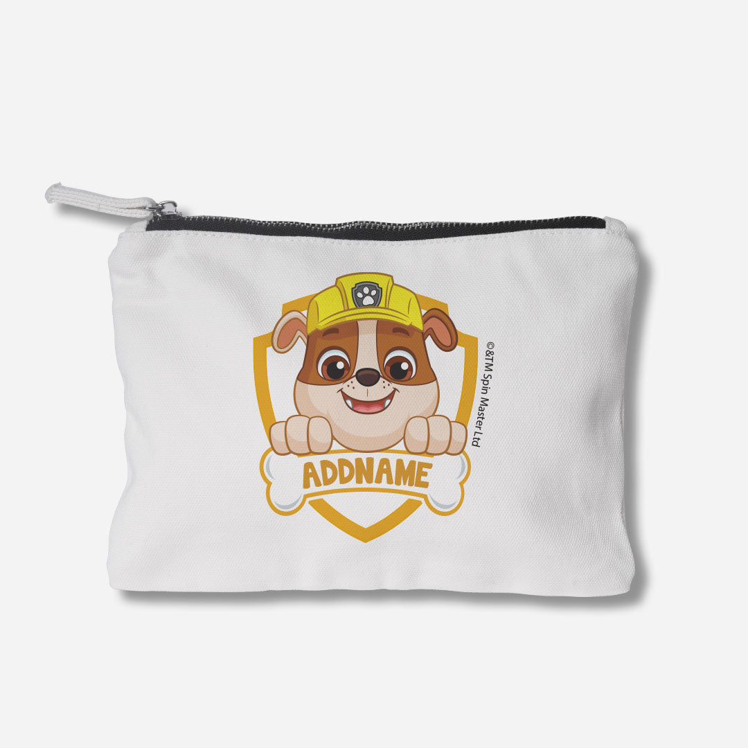 Paw Patrol - Rubble Personalized Zipper Pouch