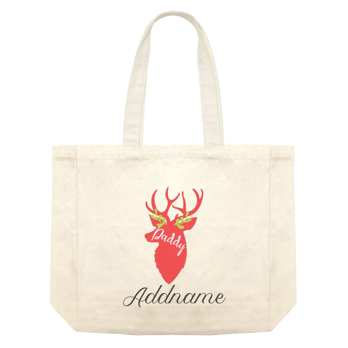 Christmas Series Daddy Silhouette Reindeer Shopping Bag