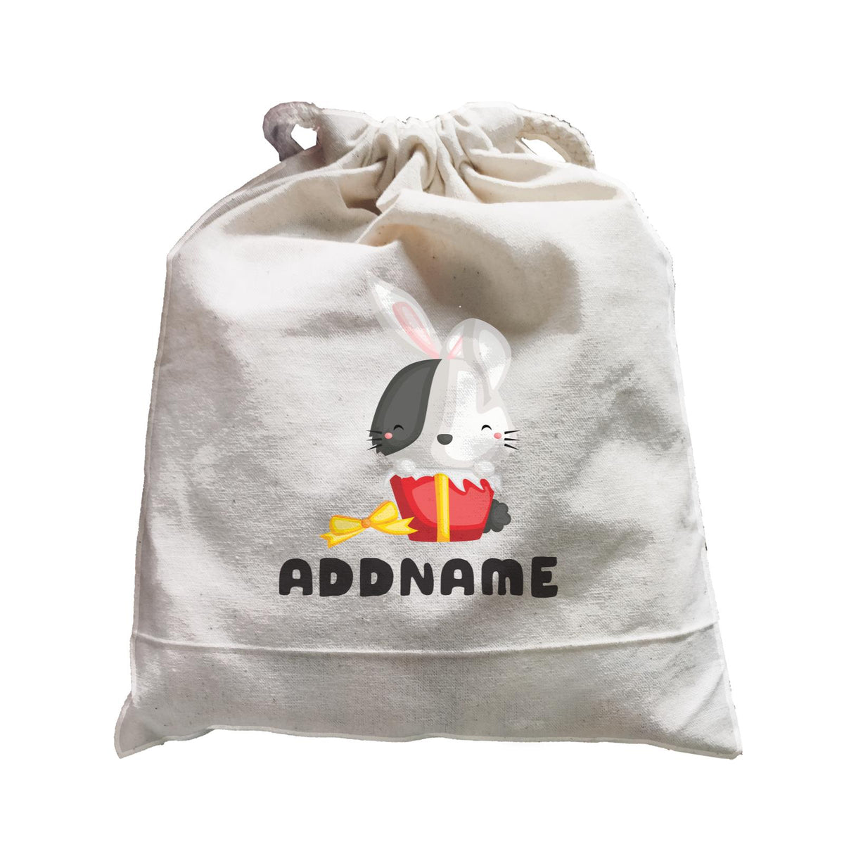 Birthday Friendly Animals Happy Rabbit Inside Present Box Addname Satchel
