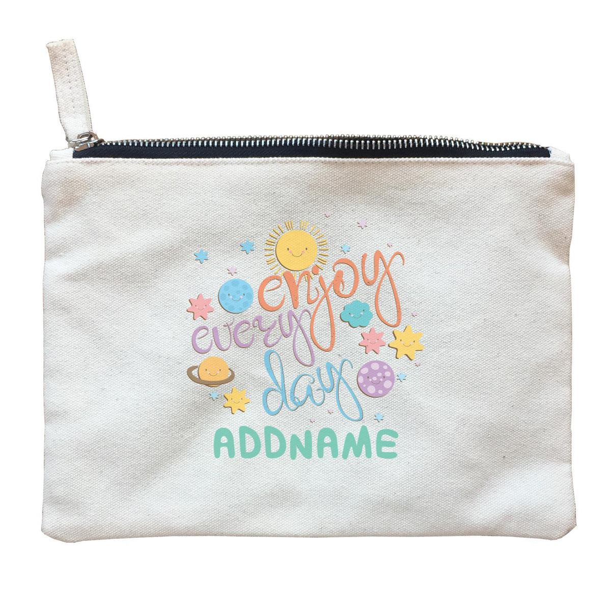 Children's Day Gift Series Enjoy Every Day Space Addname Zipper Pouch