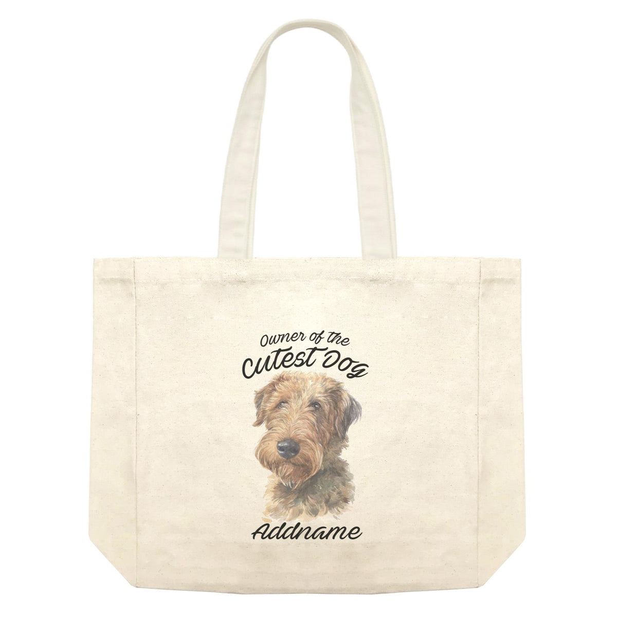 Watercolor Dog Owner Of The Cutest Dog Welsh Terrier Addname Shopping Bag
