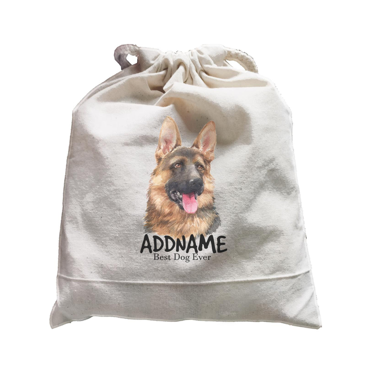 Watercolor Dog German Shepherd Best Dog Ever Addname Satchel