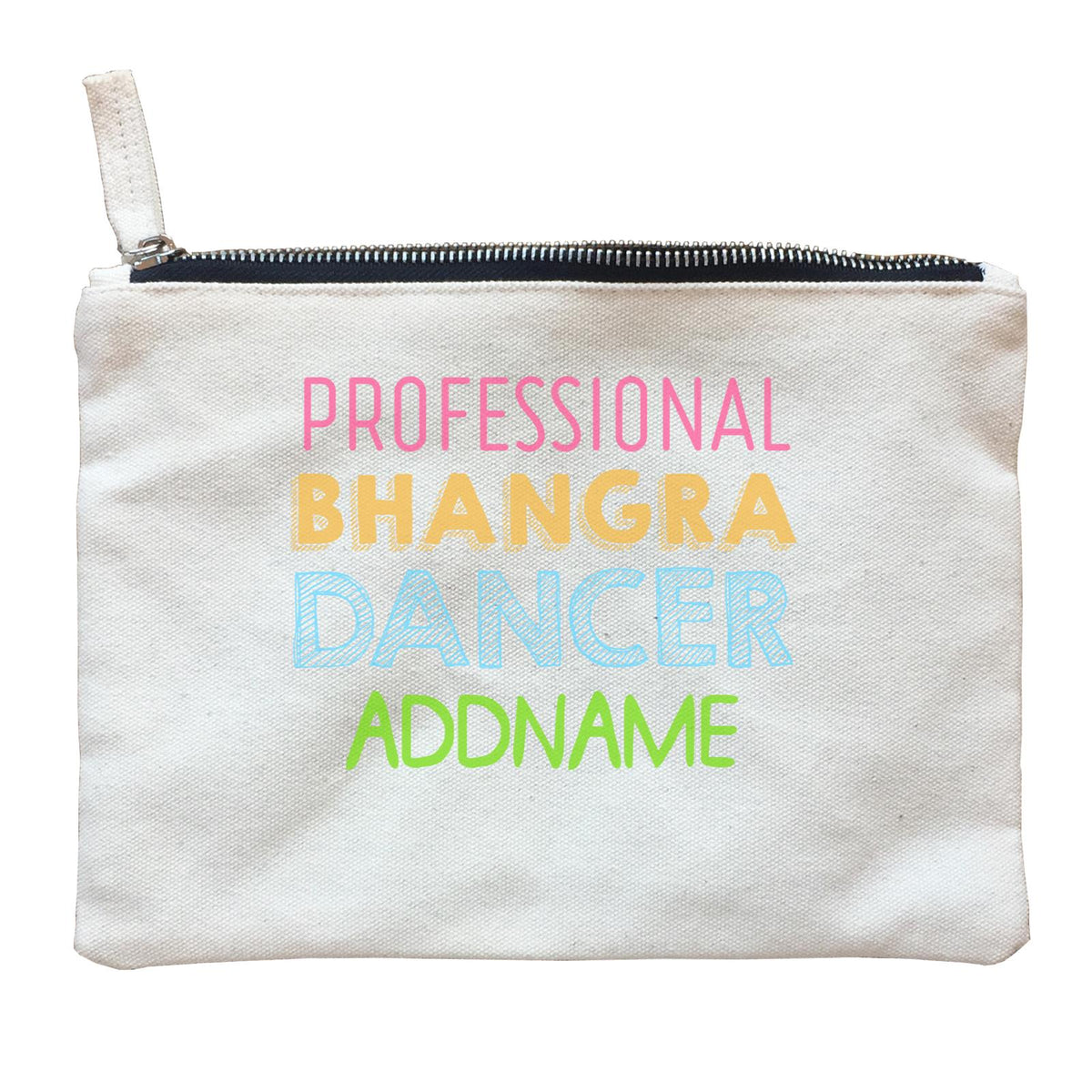 Professional Bhangra Dancer Addname Zipper Pouch