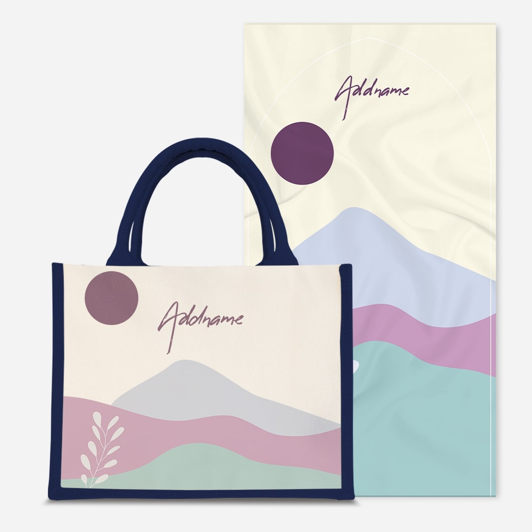 Kaira Series Prayer Mat with Half Lining Small Jute Bag-Adlina