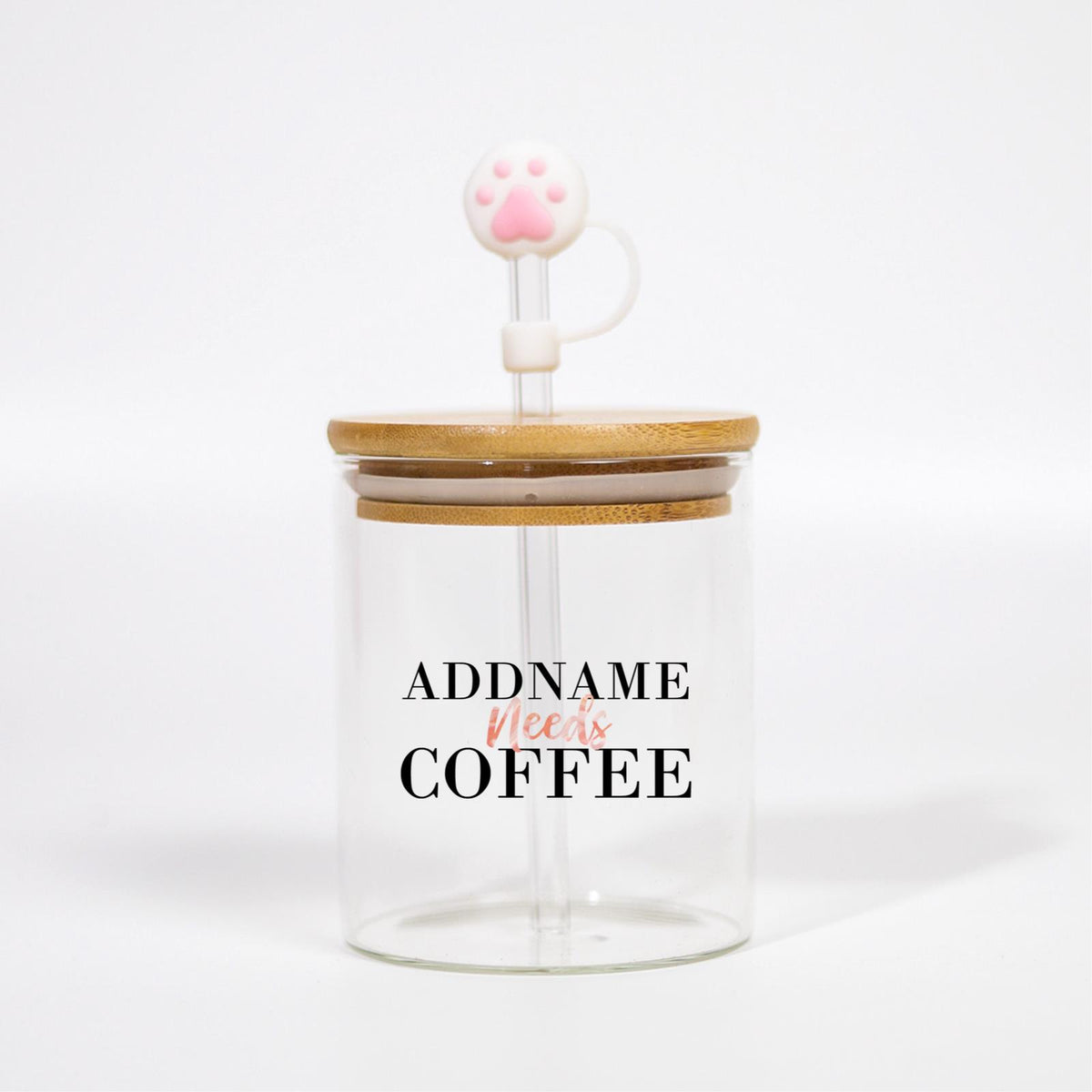 Marble Addname Need Coffee Canicup - Rose With Black Text