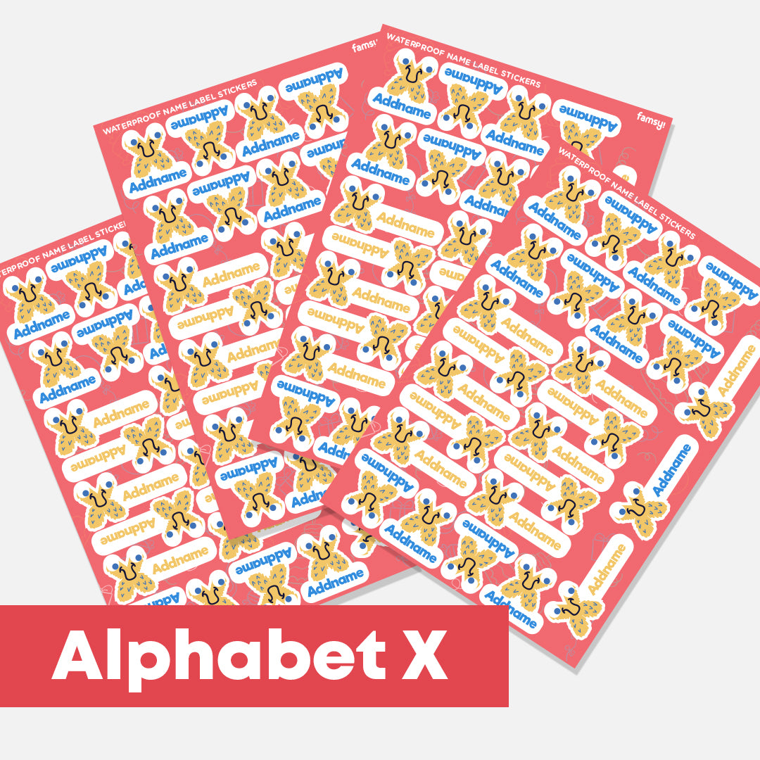 Cute Monster Alphabet Waterproof Name Label Stickers