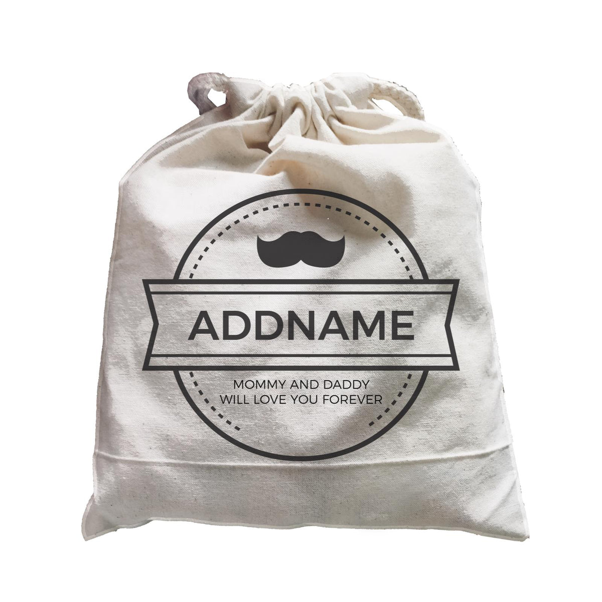 Moustache Emblem Personalizable with Name and Text Satchel