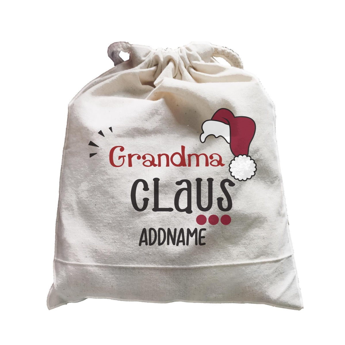 Xmas Grandma Claus with Santa Hat Satchel