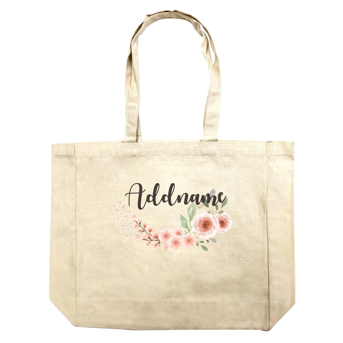 Floral Sweet 2 Watercolour Flowers Addname Shopping Bag