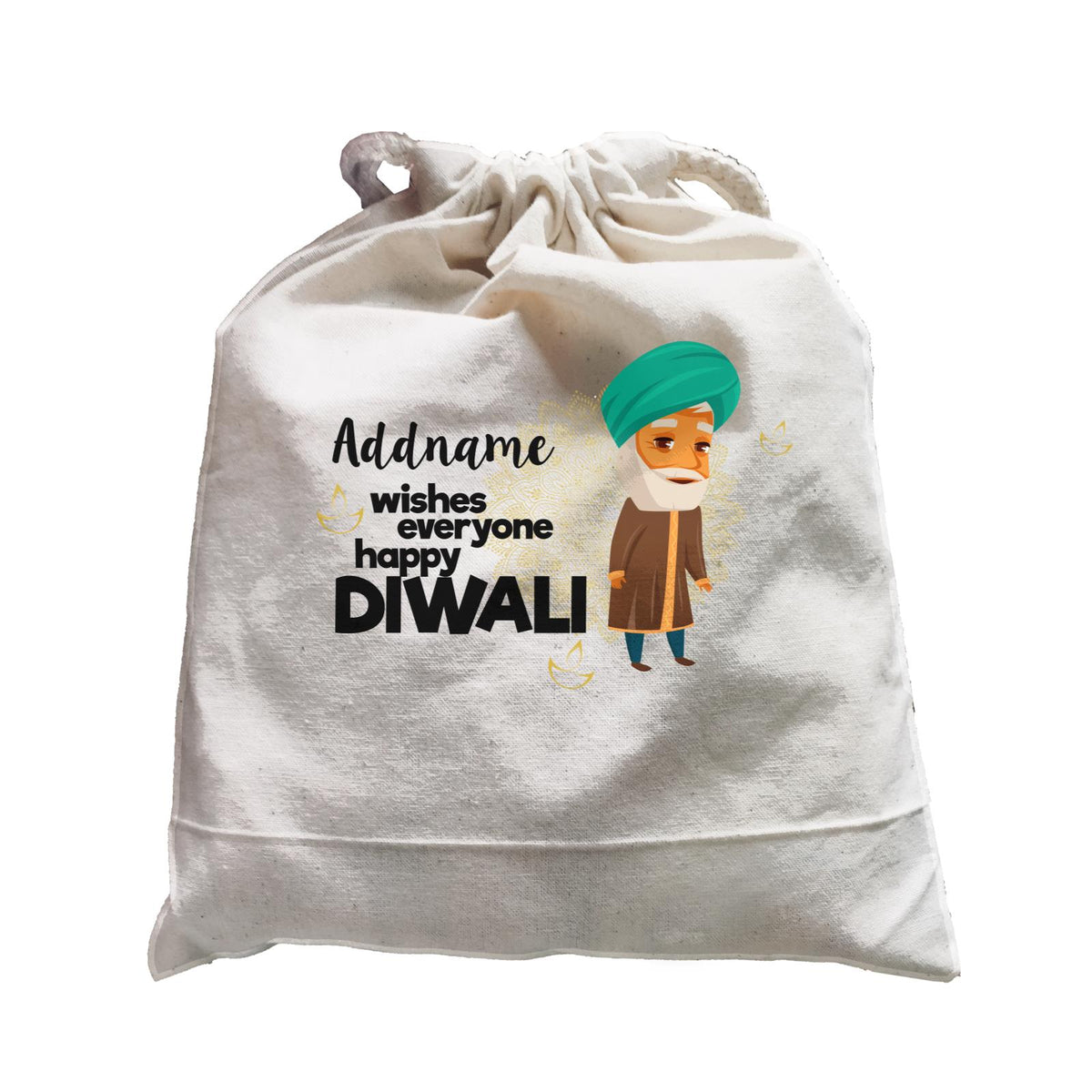 Cute Grandpa Wishes Everyone Happy Diwali Addname Satchel