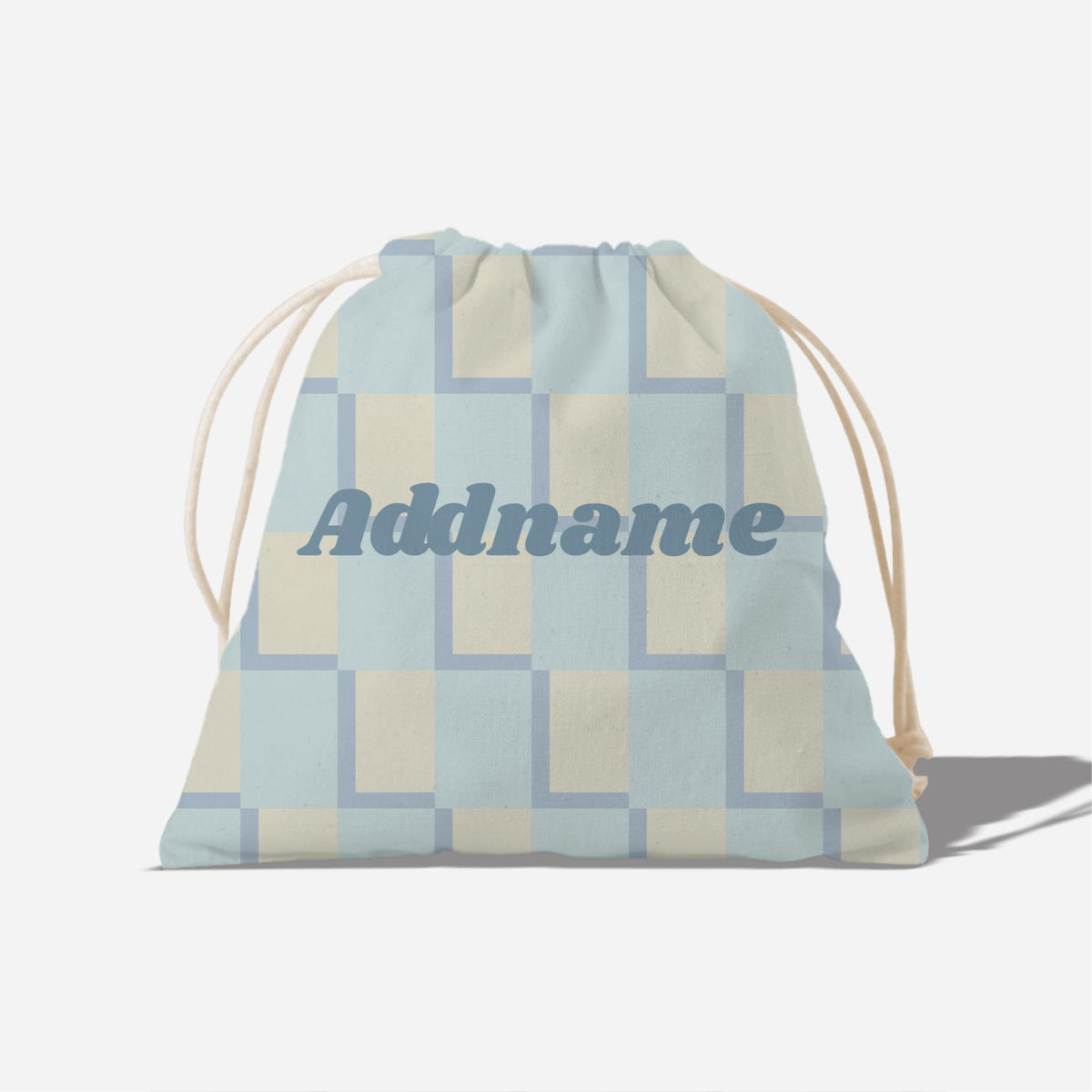 Checkered Series Full Print Satchel - Blue