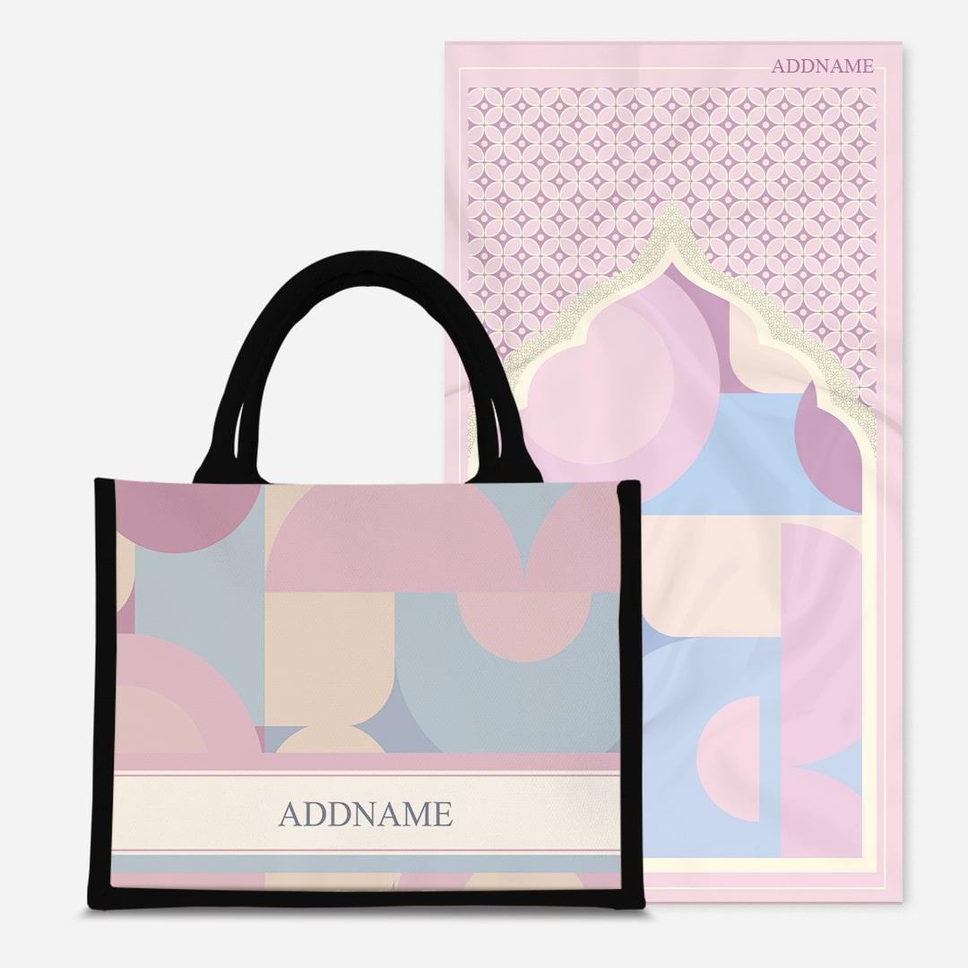 Ryn Series Prayer Mat with Half Lining Small Jute Bag-Bandung