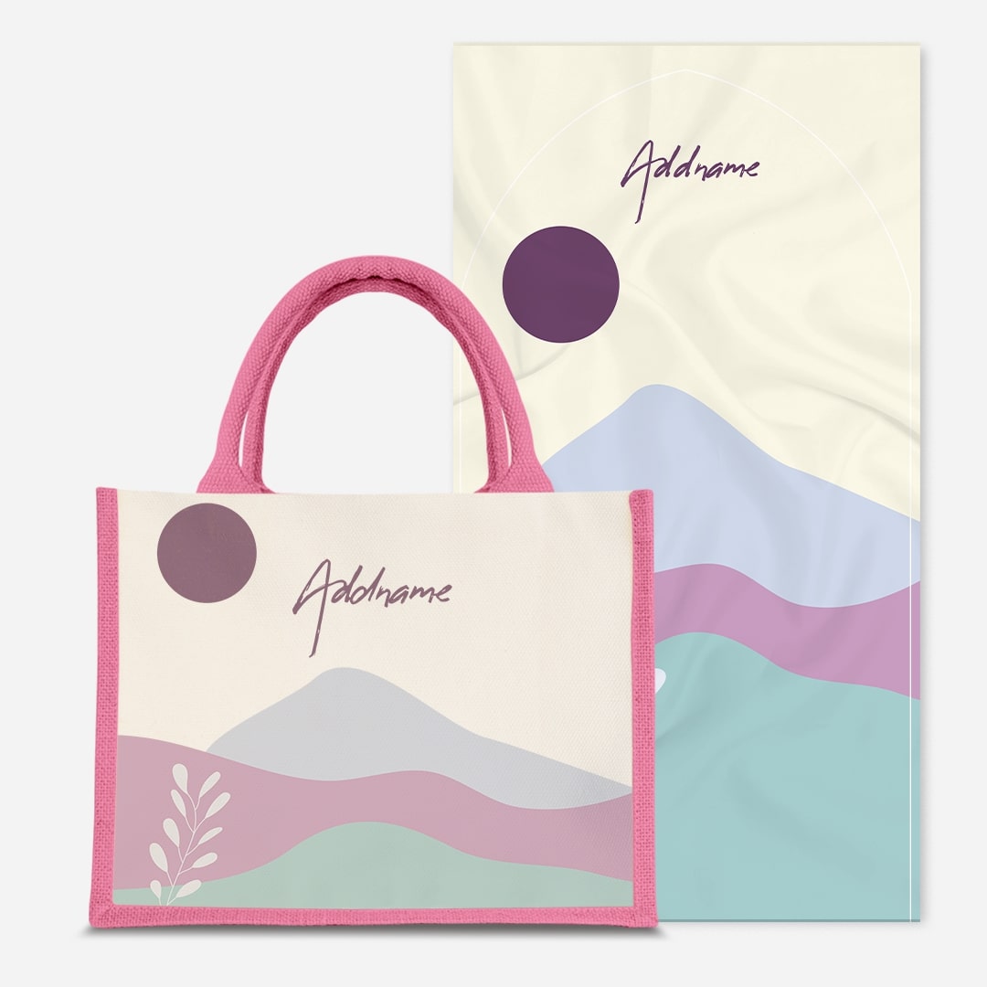 Kaira Series Prayer Mat with Half Lining Small Jute Bag-Adlina