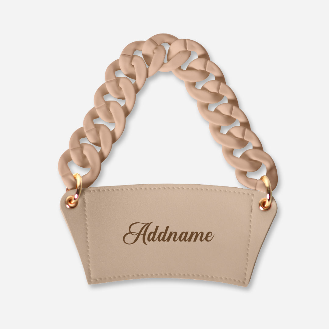 Stylish Cup Holder with Personalisation - Beige