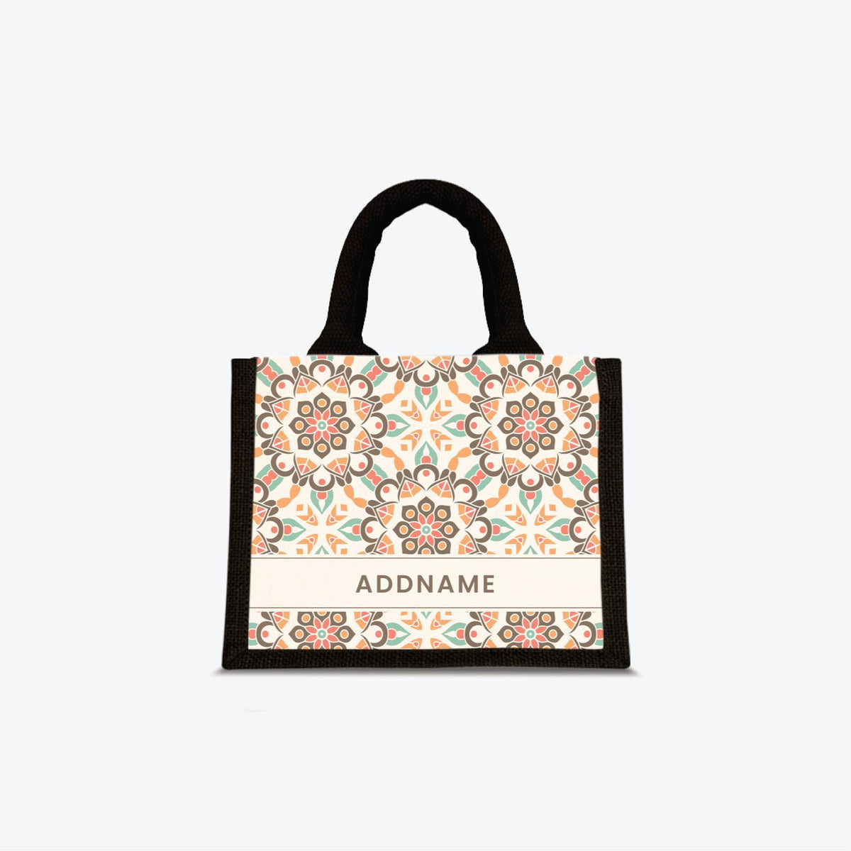 Moroccan Series - Geo Brown Jute Bags