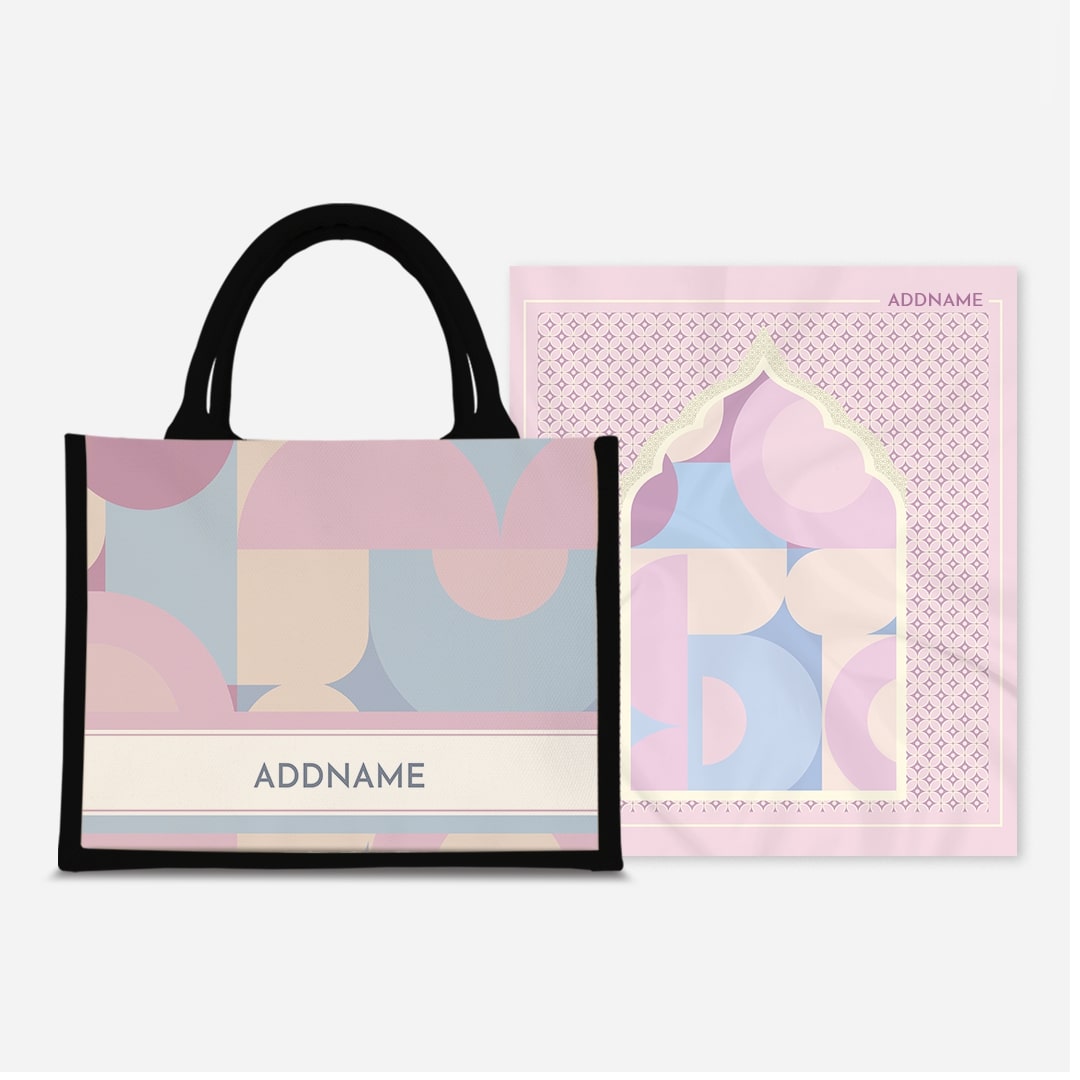 Ryn Series Prayer Mat with Half Lining Small Jute Bag-Bandung