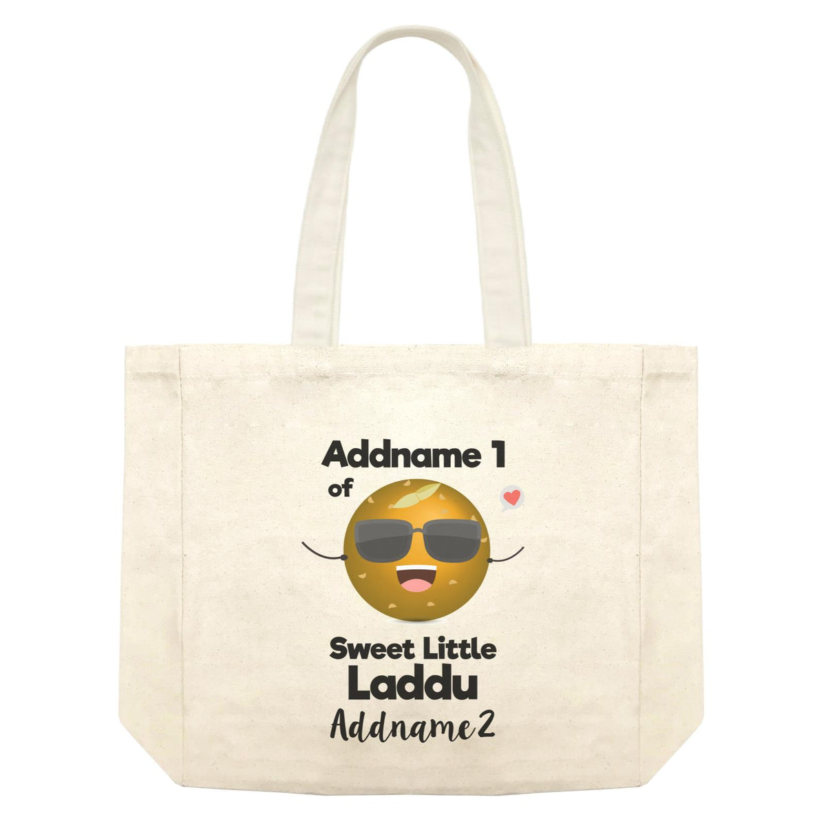 Addname 1 of Sweet Little Laddu Addname 2 Shopping Bag